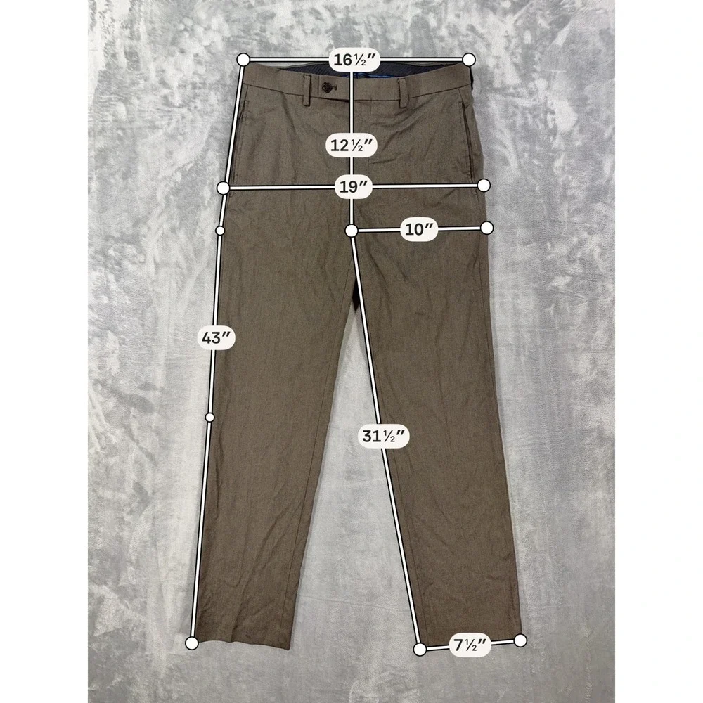 Lauren Ralph Lauren Slim Dress Pants Men's Size 31x32 Brown Heathered